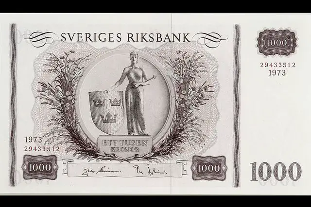 1000-kronorssedel från 1952, framsida